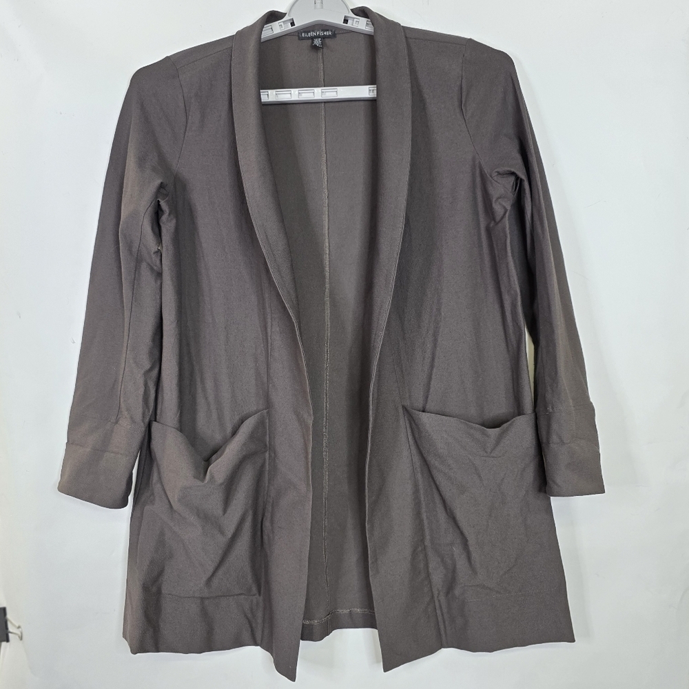 Eileen Fisher   relax fit Stretchy open front Cardigan